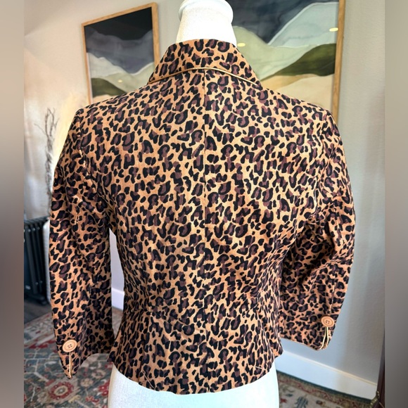 MetroStyle Corduroy Leopard Blazer - Picture 4 of 7